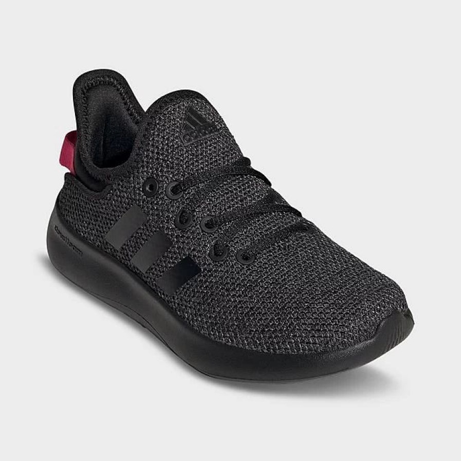 Kids * | Little Kids' Adidas Cloudfoam Pure Spw Casual Shoes Black/Black/Lucid Pink Ig2427P 001