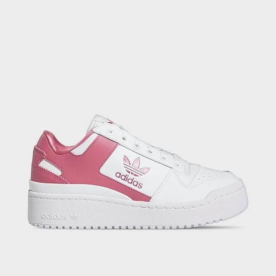 Kids * | Girls' Big Kids' Adidas Originals Forum Bold Casual Shoes White/Pink Strata/White Hq6847 100