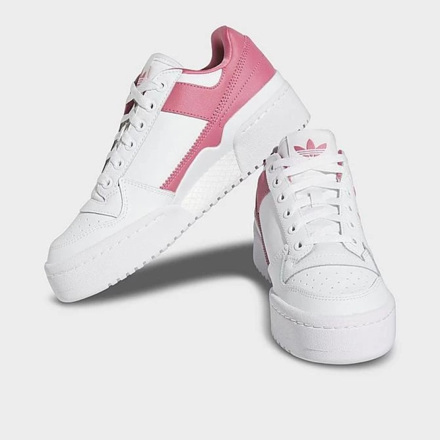 Kids * | Girls' Big Kids' Adidas Originals Forum Bold Casual Shoes White/Pink Strata/White Hq6847 100