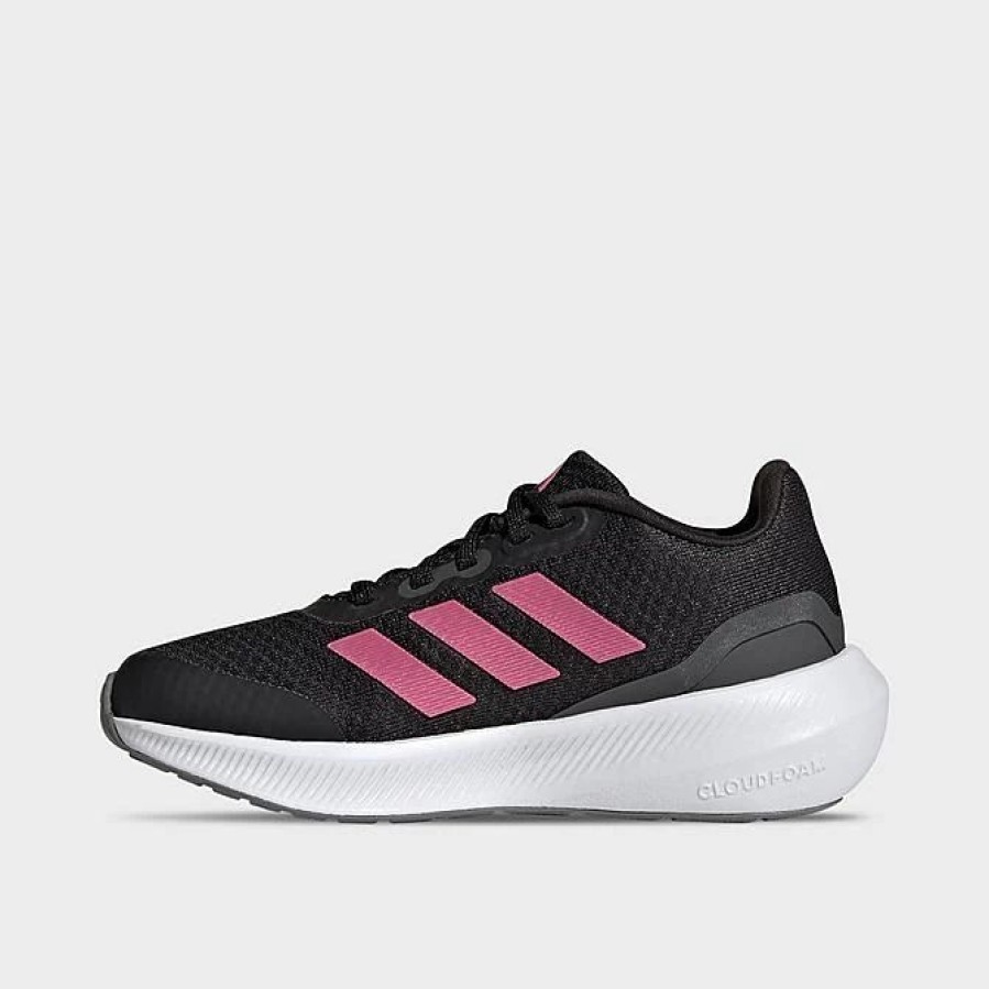 Kids * | Big Kids' Adidas Runfalcon 3 Running Shoes Black/Pulse Magenta/Grey Hp5838 001