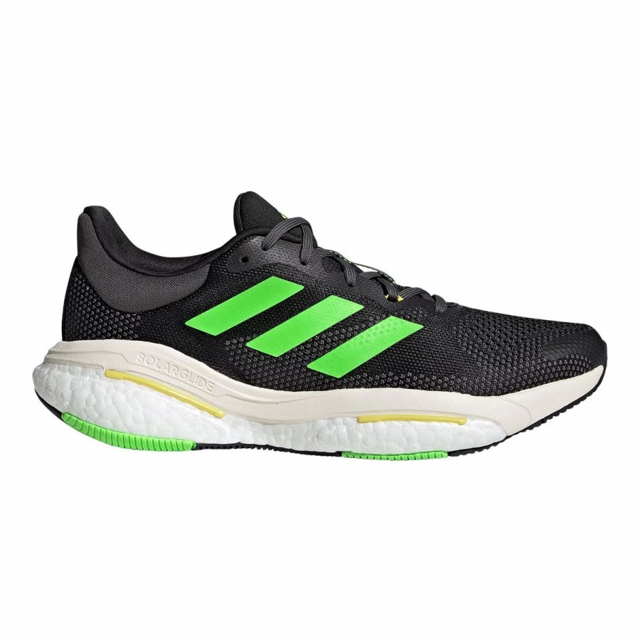 Shoes * | Adidas Men'S Solar Glide 5 Running Shoes Cblack/Sgreen/Beamye