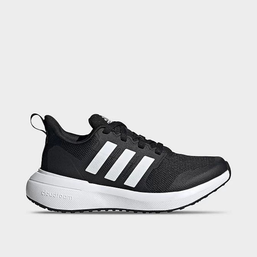 Kids * | Big Kids' Adidas Fortarun 2.0 Cloudfoam Lace Casual Shoes Core Black/Cloud White/Core Black Id2360 001