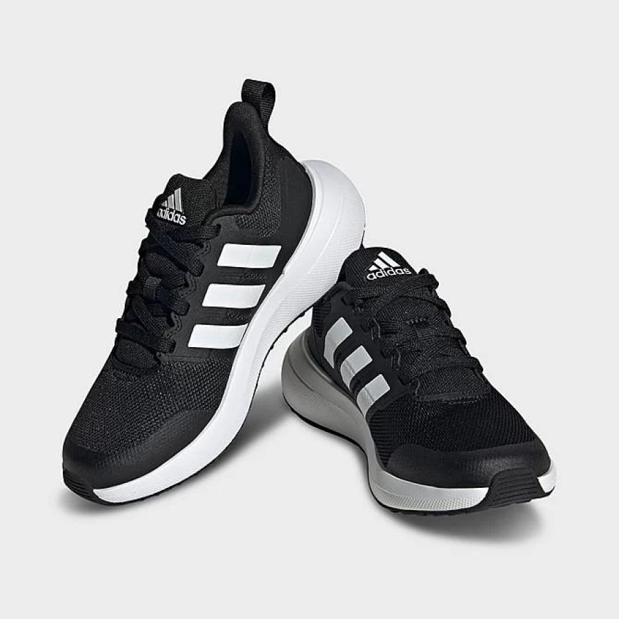 Kids * | Big Kids' Adidas Fortarun 2.0 Cloudfoam Lace Casual Shoes Core Black/Cloud White/Core Black Id2360 001