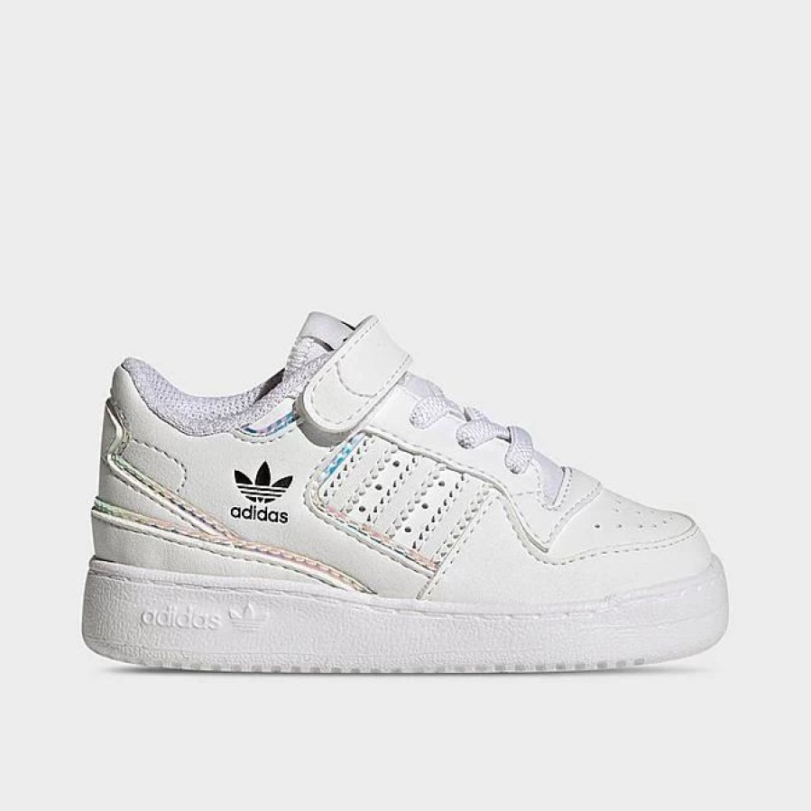 Kids * | Kids' Toddler Adidas Originals Forum Low Stretch Lace Recycled Casual Shoes Cloud White/Cloud White/Core Black Gz1674 100