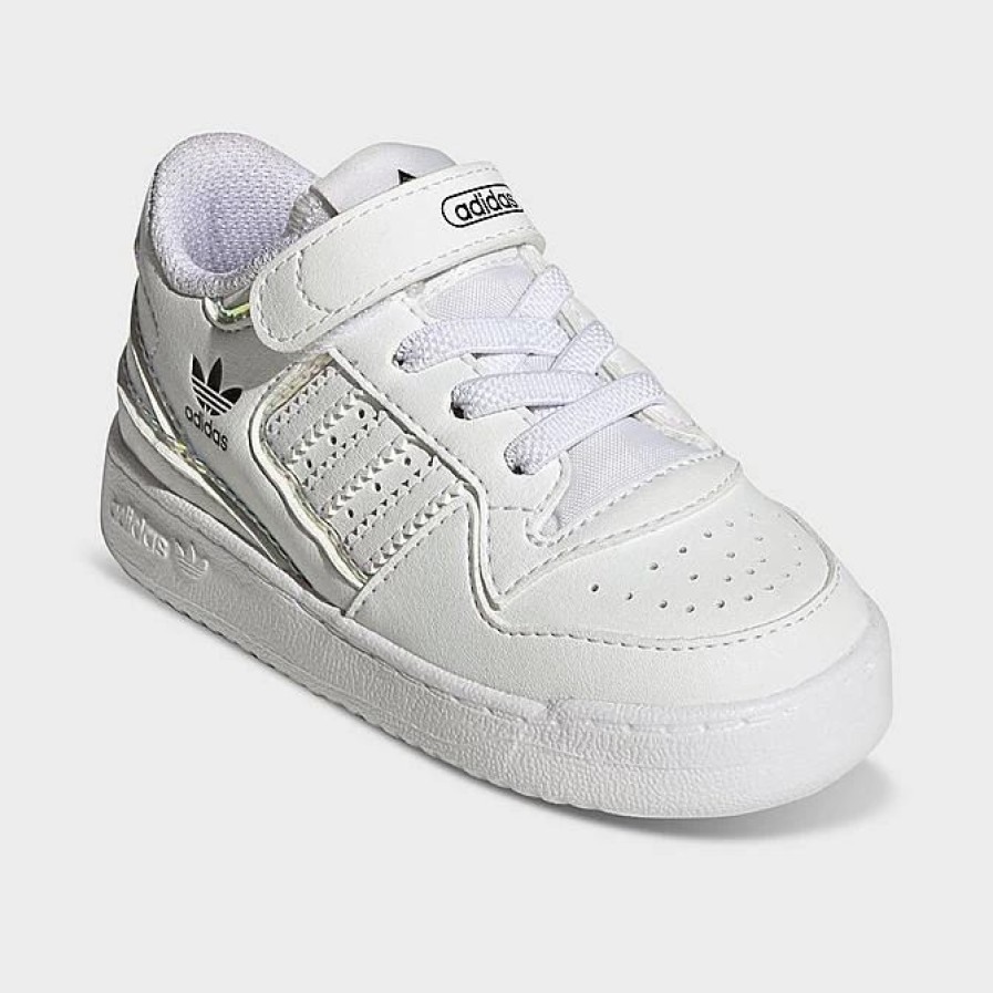 Kids * | Kids' Toddler Adidas Originals Forum Low Stretch Lace Recycled Casual Shoes Cloud White/Cloud White/Core Black Gz1674 100