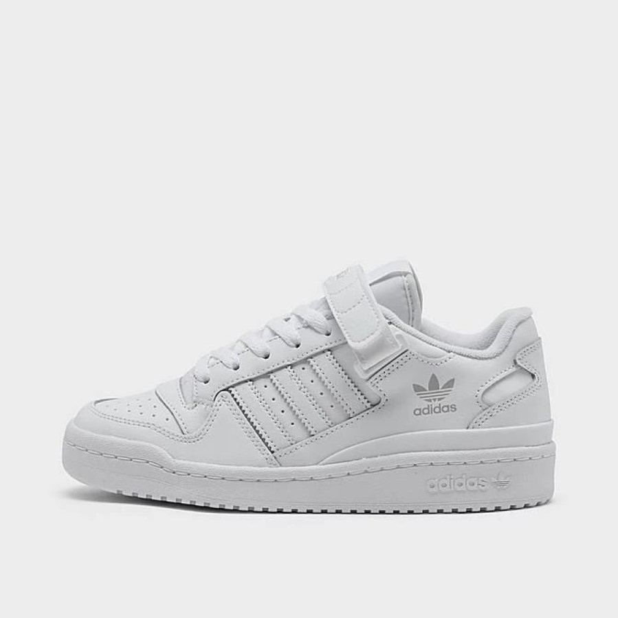 Kids * | Big Kids' Adidas Originals Forum Low Casual Shoes White/White/White Fy7973 100