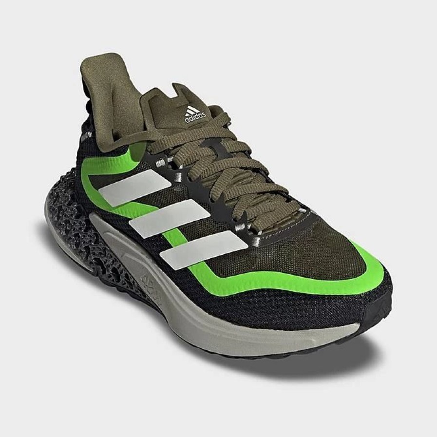 Kids * | Big Kids' Adidas 4Dfwd Pulse Running Shoes Focus Olive/Zero Metallic/Solar Green Gz4928 314