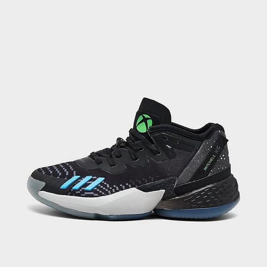 Kids * | Little Kids' Adidas D.O.N. Issue #4 Basketball Shoes Black/Carbon/Grey If5090 001