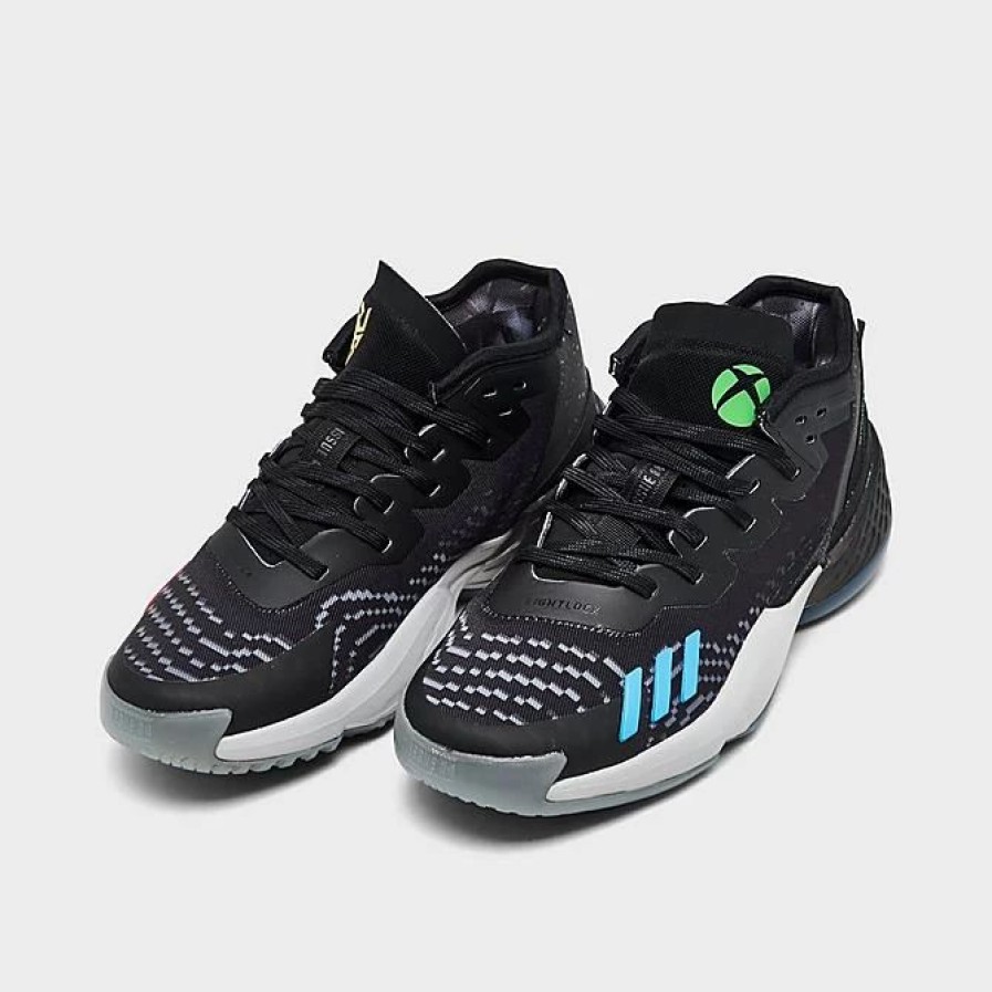 Kids * | Little Kids' Adidas D.O.N. Issue #4 Basketball Shoes Black/Carbon/Grey If5090 001