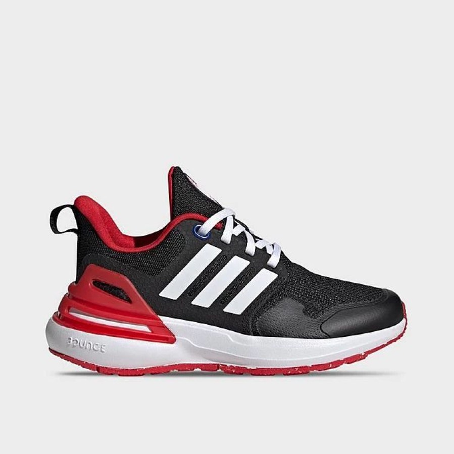 Kids * | Little Kids' Adidas Rapidasport Bounce Sport Lace Casual Shoes Black/White/Better Scarlet Ig7176P 001