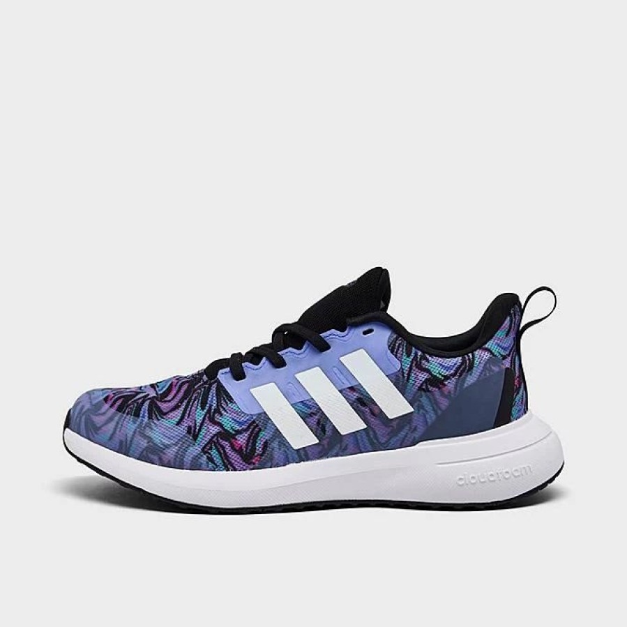 Kids * | Girls' Big Kids' Adidas Fortarun 2.0 Stretch Lace Running Shoes Core Black/Footwear White/Multi Id4496 001