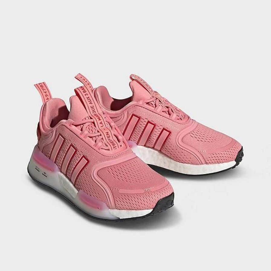 Kids * | Big Kids' Adidas Originals Nmd_R1 V3 Casual Shoes Super Pop/Better Scarlet/Black Hq1668 624